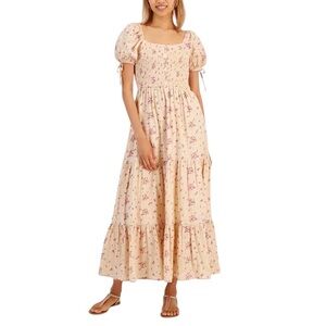 And Now This Cotton Scoop-Neck Puff-Sleeve Maxi Dress Macy’s